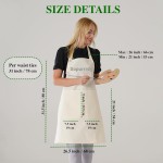 Custom Kitchen Apron Factory - Waterproof Canvas Button Decoration Chef Apron