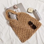 Custom Handbag Manufacturer - Women Crochet Cotton Rope Beach Mesh Handbag