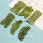 Custom Scalp Massager Manufacturer - Jade Meridian Head Massage Tool Gua Sha Comb