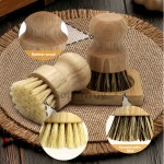 Custom Dish Brush Factory - Eco Friendly Bamboo Wood Sisal Fiber Scrub Brush