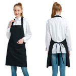 Custom Apron Factory - Full Printing Unisex Cotton Bib Apron with Pocket