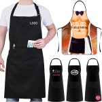 Custom Apron Factory - Full Printing Unisex Cotton Bib Apron with Pocket