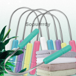 Custom Tongue Cleaner Factory - Plastic Handle Stainless Steel Tongue Scraper Brush