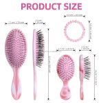 Detangler Hairbrush Factory - 4 Pack Wet Dry Hair Brush for All Hair Types