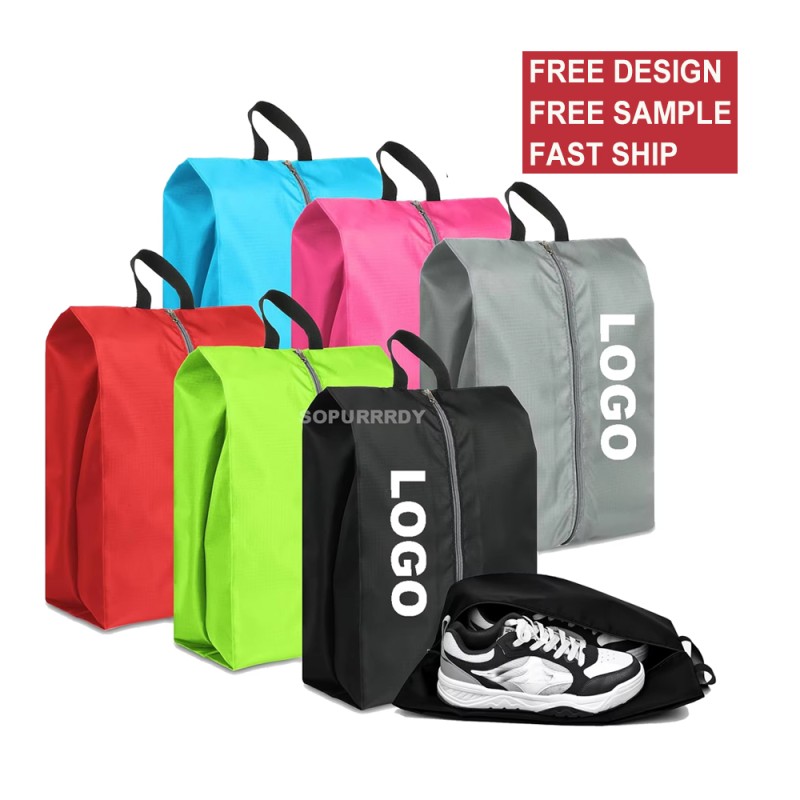 Custom Travel Shoe Bag Factory - Waterproof Zipper Shoe Storage Organizer Pouch