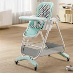 Baby High Chair - Adjustable Footrest Backrest