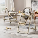 Baby High Chair - Reclining Foldable Design