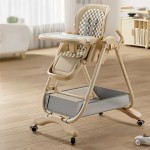 Baby High Chair - Adjustable Footrest Backrest
