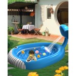 Inflatable Pool - Whale Shape Canopy for Kids