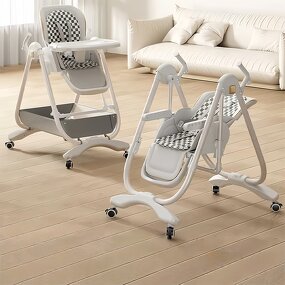 Baby High Chair - Adjustable Footrest Backrest