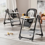 Baby High Chair - Foldable with Storage