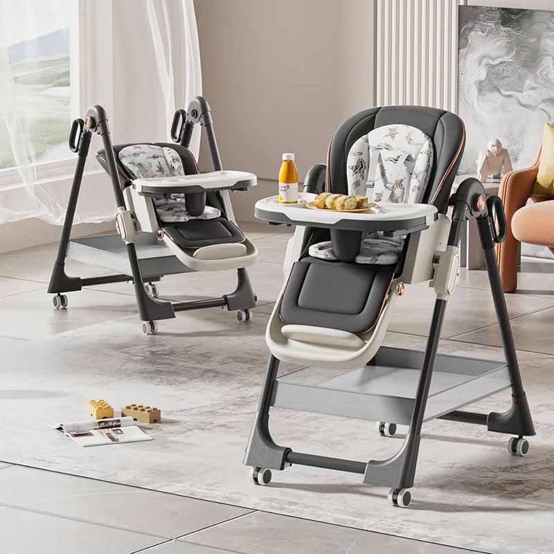 Baby High Chair - Reclining Foldable Design