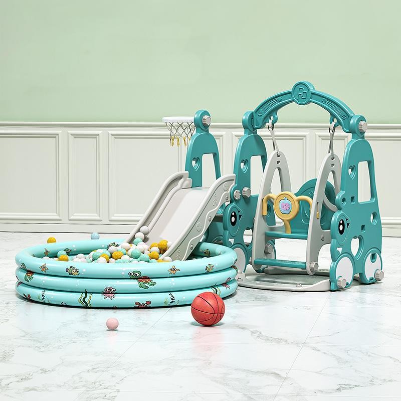 Slide and Swing Set - Basketball Hoop Combo