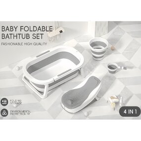 4 in 1 Bathtub Set - Compact Folding Design