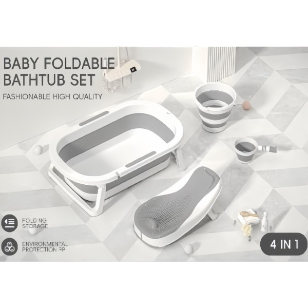 4 in 1 Bathtub Set - Compact Folding Design