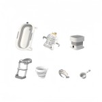 7 in 1 Bathtub Set - Complete Bath Accessories