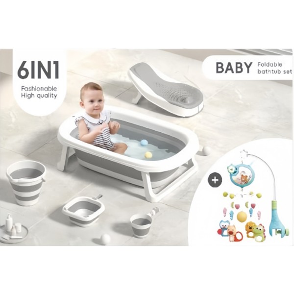 6 in 1 Bathtub Set - Includes Bath Toy