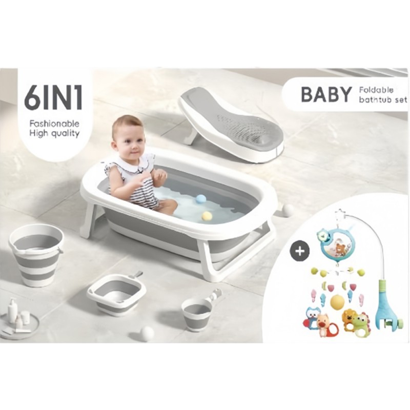 6 in 1 Bathtub Set - Includes Bath Toy