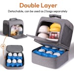 Breastmilk Cooler Bag Factory - 6 Bottles Double Layer Feeding Pump Backpack