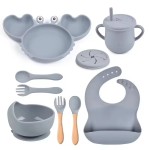 Baby Plate Set Manufacturer - Silicone Suction Training Dinnerware Set for Toddlers