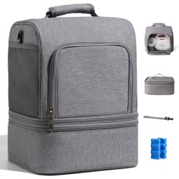 Breastmilk Cooler Bag Factory - 6 Bottles Double Layer Feeding Pump Backpack