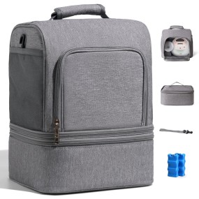 Breastmilk Cooler Bag Factory - 6 Bottles Double Layer Feeding Pump Backpack