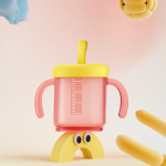 Training Straw Cup - 200ml 3in1 Curve Design