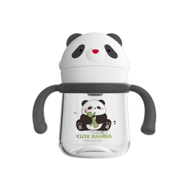 Panda Straw Cup - Cartoon Design with Lid