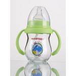 Glass Baby Bottle - Wide Neck Handles Design