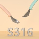 Baby Utensil Set - Dinosaur Shape Stainless