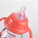 Glass Baby Bottle - Wide Neck Handles Design