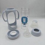 Glass Feeding Bottle - 240ml Wide Neck Handles