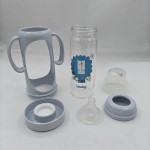 Glass Baby Bottle - 240ml Borosilicate with Handles
