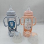 Glass Baby Bottle - 240ml Borosilicate with Handles