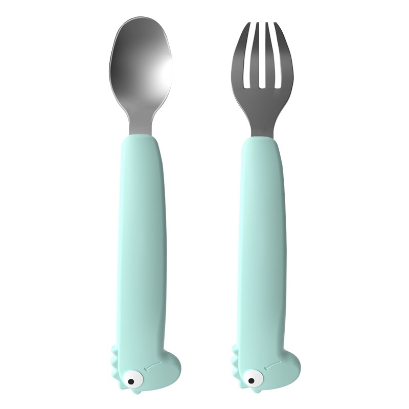 Baby Utensil Set - Dinosaur Shape Stainless