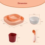 Baby Meal Set - 4 Piece Plate Bowl Utensils