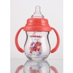 Glass Baby Bottle - Wide Neck Handles Design