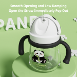 Panda Straw Cup - Cartoon Design with Lid