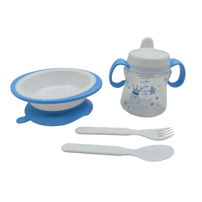 Baby Feeding Set - 4in1 Bowl Plate Utensils