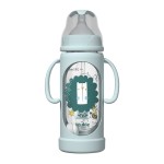 Glass Baby Bottle - 240ml Borosilicate with Handles