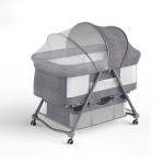 Foldable Baby Bed Supplier - Portable Plastic Crib with Wheels