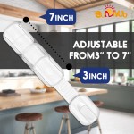 Drawer Child Lock Supplier - White ABS Safety Lock 3M Adhesive