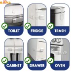 Drawer Child Lock Supplier - White ABS Safety Lock 3M Adhesive