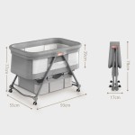 Foldable Baby Bed Supplier - Portable Plastic Crib with Wheels