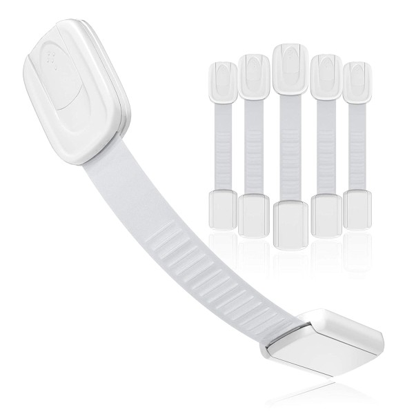 Drawer Child Lock Supplier - White ABS Safety Lock 3M Adhesive