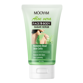 Private Label Natural Matcha Aloe Vera Face and Body Scrub for Exfoliating Whitening Brightening MOOYAM OEM Sugar Body Scrub