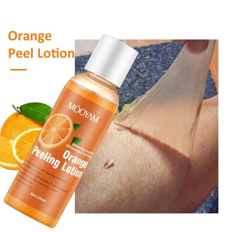 Removing Dead Skin Face Body Orange Whitening Exfoliating Instant Lightening Brightening Peeling Lotion