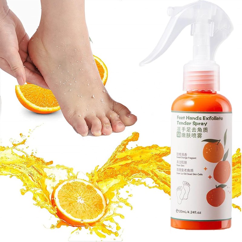 Foot Exfoliating Spray Anti Bacteria Peeling Lition Antimicrobial Podiatry Spray Hands Dead Skin Exfoliating Spray