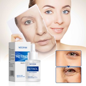 Private Label Retinol & Hyaluronic Acid Serum 30ml Anti-Wrinkle Smooth Fine Lines & Firm Skin MOOYAM Facial Serum