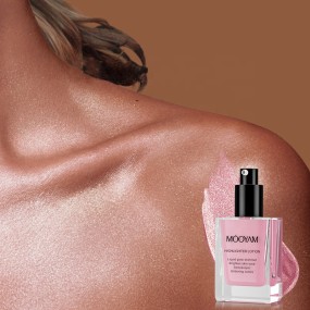 Private Label Wholesale Vegan Best Face Body Highlighter Spray Lotion Pink Gold Shimmering Illuminator Makeup Liquid Highlighter